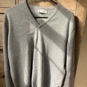 Turnbull & Asser Men's Gray Cashmere Sweater